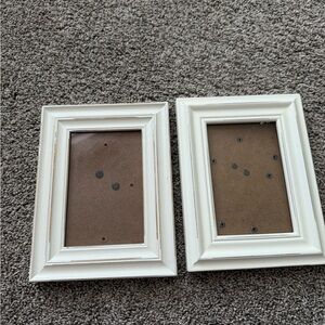 Elegant White Photo Frame Set of 2 - 4x6